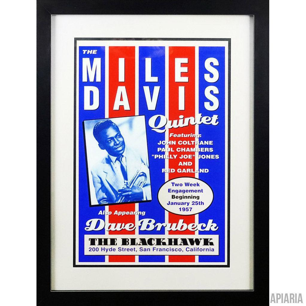 Miles Davis Quintet at Blackhawk Poster-Framed Item-Apiaria