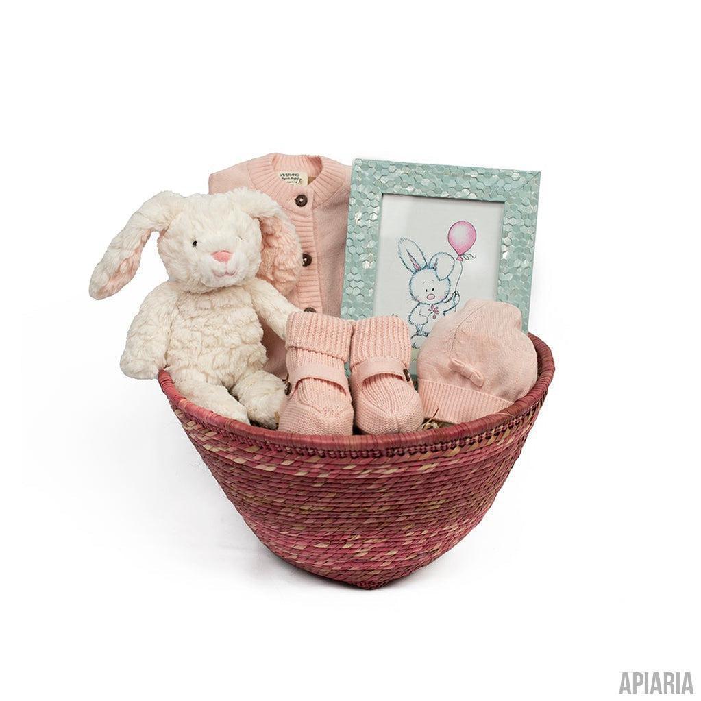 New Baby Gift Basket, Baby Bunny Theme-Gifts-Apiaria
