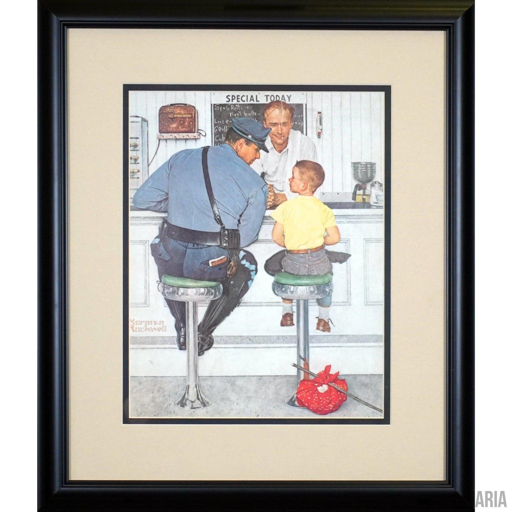 Norman Rockwell "Runaway"-Framed Art-Apiaria