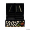 Out of Africa Jewelry Box by Mary Frances, Zebra Design in Glass Beads-Home Decor-Apiaria