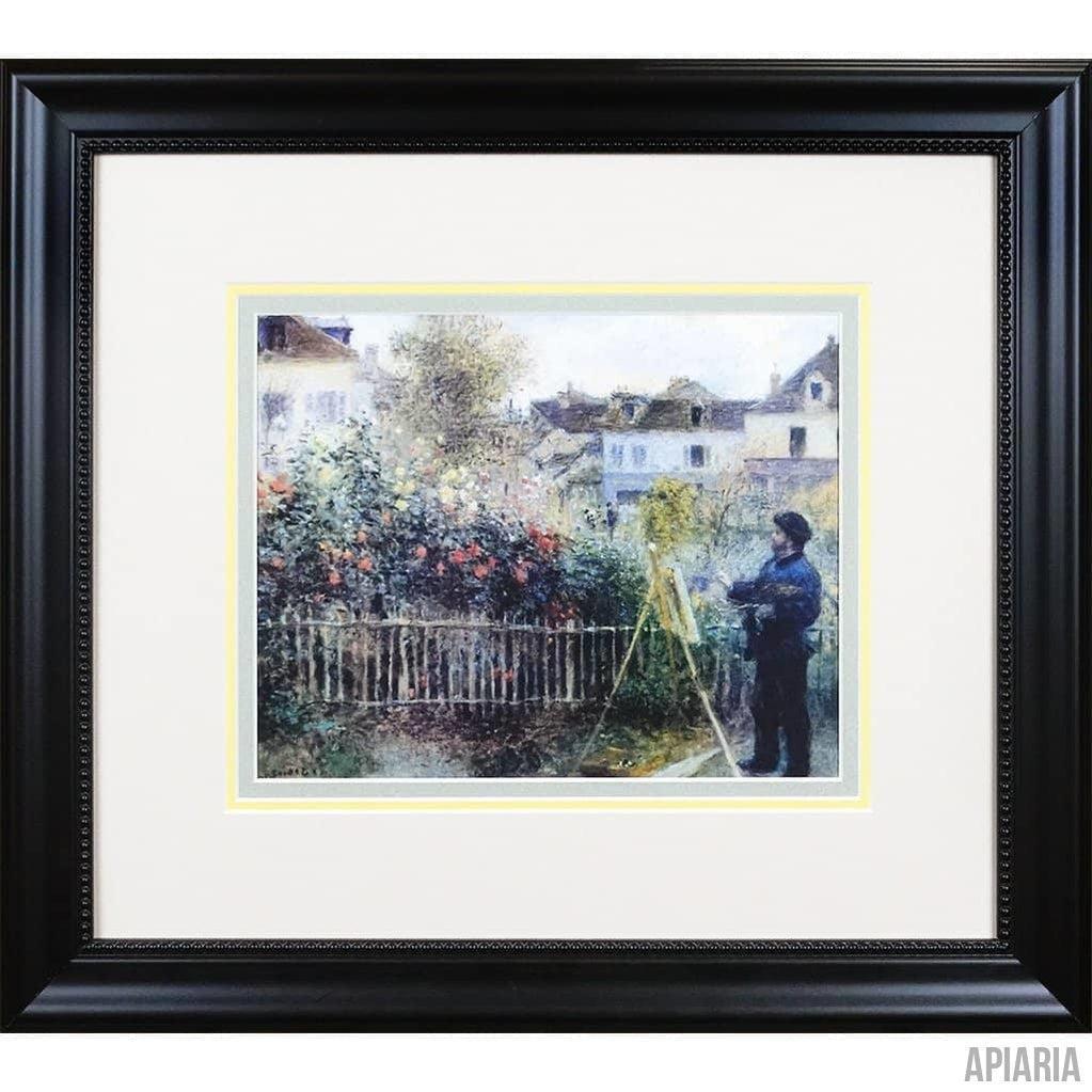 Pierre-Auguste Renoir "Claude Monet Painting in His Garden at Argenteuil"-Framed Art-Apiaria