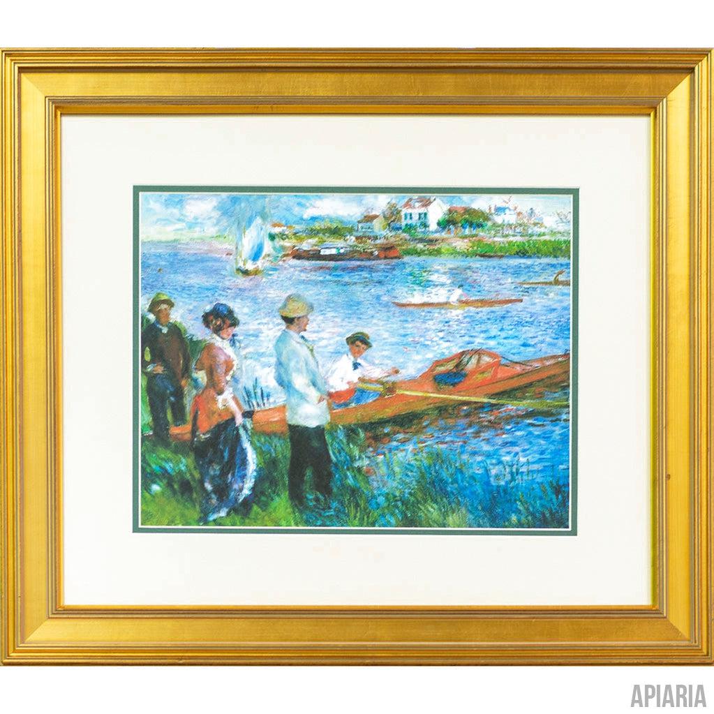 Pierre-Auguste Renoir "Oarsmen at Chatou"-Framed Art-Apiaria