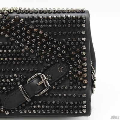 Rebel Yell Handbag by Mary Frances, Hand studded leather-Handbag-Apiaria