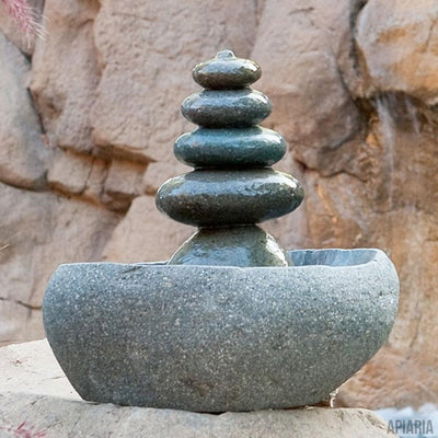 Rock Cairn Fountain-Sculpture-Apiaria