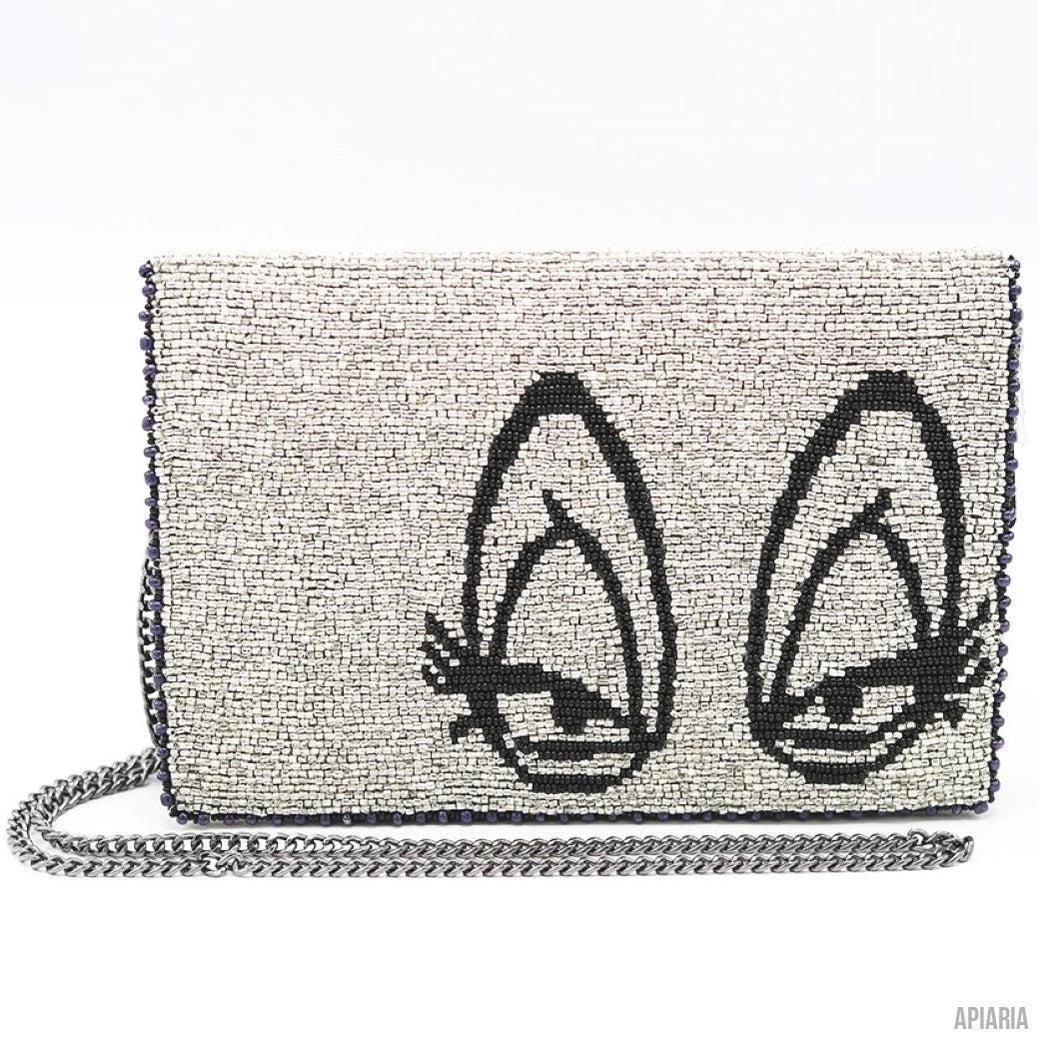 Sea Witch Clutch by Mary Frances, Hand beaded and embroidered-Handbag-Apiaria