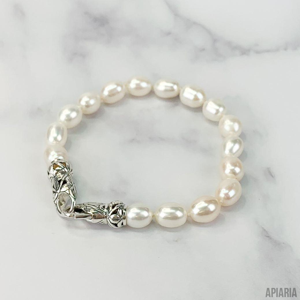 Single Strand Pearl Bracelet-Jewelry-Apiaria