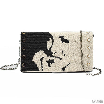 Some Like It Hot Clutch by Mary Frances, Hand beaded and embroidered-Handbag-Apiaria