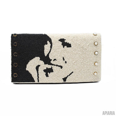 Some Like It Hot Clutch by Mary Frances, Hand beaded and embroidered-Handbag-Apiaria