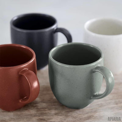 Stoneware Coffee Mugs, Handmade in Portugal, Pacifica Mug - 6 Colors-Dining-Apiaria