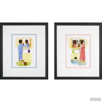 Sylvia Walker "Sunshine Smiles" Set-Framed Art-Apiaria