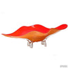 Tangerine Pedestal Dish-Hand Blown Glass-Apiaria