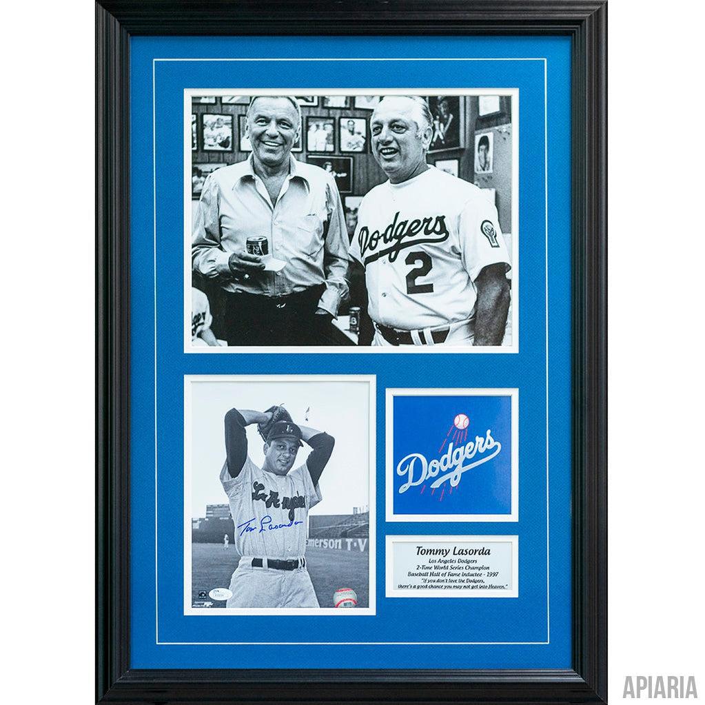 Tommy Lasorda Autographed Photo, with Sinatra-Framed Item-Apiaria