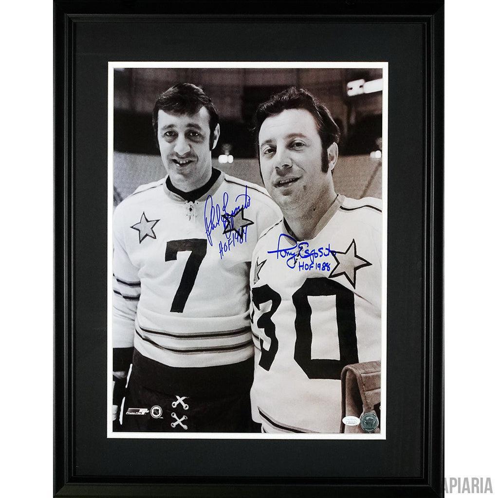 Tony & Phil Esposito: Autographed By Both-Framed Item-Apiaria