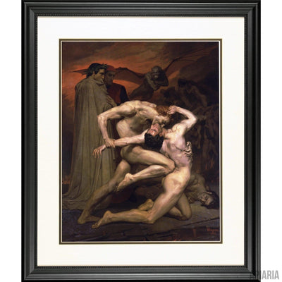 William-Adolphe Bouguereau "Dante & Virgil in Hell"-Framed Art-Apiaria