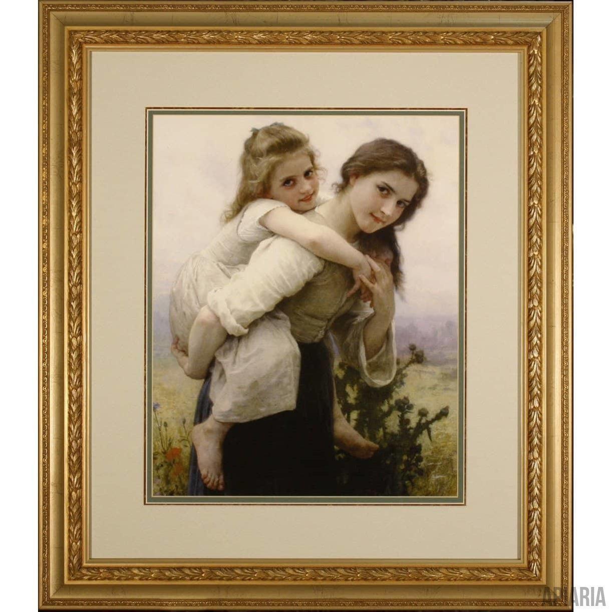 William-Adolphe Bouguereau "Not Too Much to Carry"-Framed Art-Apiaria