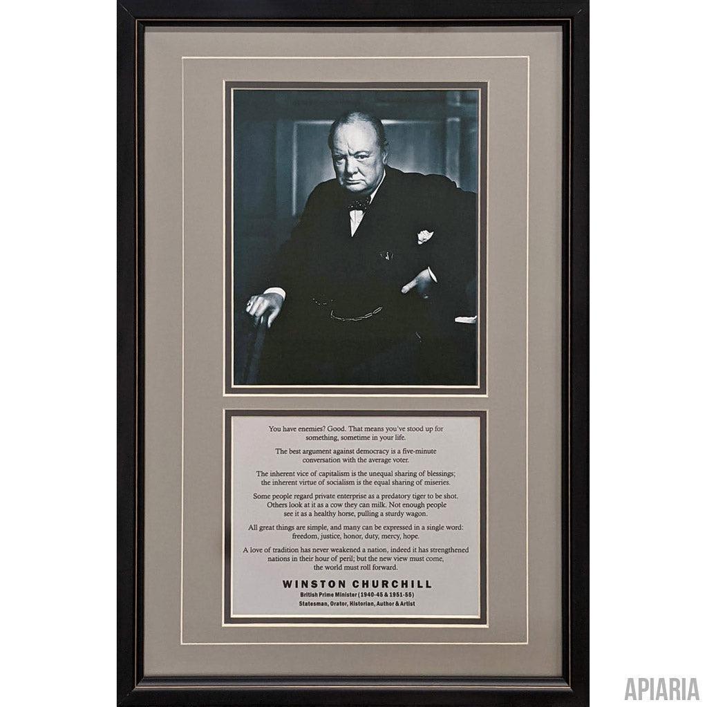 Winston Churchill Commemorative-Framed Item-Apiaria