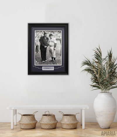 Yogi Berra Autographed Photo, With Babe Ruth-Framed Item-Apiaria
